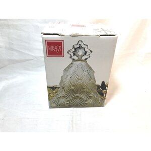 MIKASA Clear Frosted Crystal BELL Winter Dreams CHRISTMAS TREE 5.5" GERMANY NWB